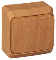 Выключатель 1-клавишный накладного монтажа 10A (схема 1) IP20 SE Этюд Дача Темный бук