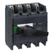 Выключатель-разъединитель, монтаж на плате 4P / с чёрной рукояткой Schneder Electrc nterpact NS630