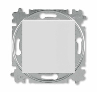 Выключатель кнопочный одноклавишный серый / белый ABB Levit