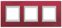 Рамка прямоугольная вертикальная немецкий стандарт 2+2+2 мод Bticino Axolute Рубин 