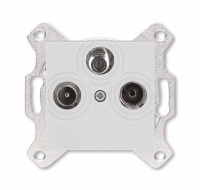 Розетка TV-R-SAT единственная серый ABB Levit