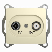 Розетка TV-SAT проходная 4dB Systeme Electric Glossa Бежевый