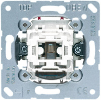 Механизм Выключатель 1-клавишный 2-х полюсный с подсветкой с N-клеммой 20A Jung