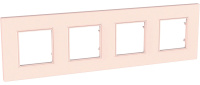 Рамка 4-постовая Schneider Electric Unica Quadro Pearl Розовый жемчуг