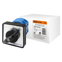 Переключатель кулачковый (0-1) 3P, 10A, 230/400V, IP40/IP20 / белый/черный TDM КПУ11-10/2098