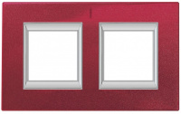 Рамка прямоугольная вертикальная немецкий стандарт 2+2 мод Bticino Axolute Рубин 