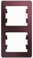 Рамка 2-постовая вертикальная Schneider Electric Glossa Баклажановый