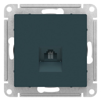 Розетка телефонная RJ11 механизм Schneider Electric AtlasDesign Изумруд