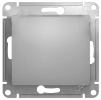 Выключатель 1-клавишный 10A (схема 1) Systeme Electric Glossa Алюминий