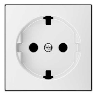 Накладка розетки с заземлением с плоской поверхностью ABB Sky Альпийский белый 8588.9 BL