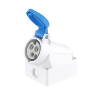 Розетка настенная IP44 32A 2P+E 230В DKC