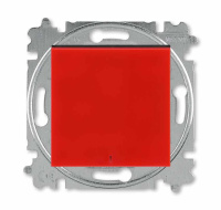 Переключатель одноклавишный с подсветкой контрольная красный / дымчатый чёрный ABB Levit