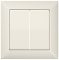 Клавиши с рамкой для сдвоенного выключателя; слоновая кость Jung Слоновая кость