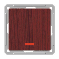 W59 1-клавишный Выключатель с подсв. 10АХ, механизм, морёный дуб Schneider Electric