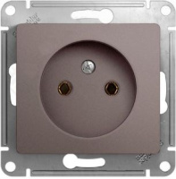 Розетка без заземления 16A 250В механизм Systeme Electric Glossa Платина
