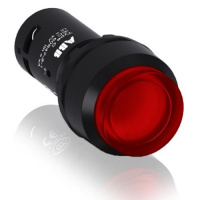 Кнопка с подсветкой CP4-11R-01 красная 24В AC/DC с выступающей клавишей с фиксацией 1НЗ ABB