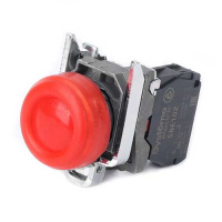 Systeme Electric Кнопка SB4 в сборе модульная 22мм выступающая красная с возвратом металл 1НЗ