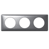Рамка 3-постовая 2+2+2 мод Legrand Celiane Алюминий