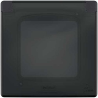 Рамка с защитной крышкой IP44 IK07 для скрытого монтажа 1 механизма, IP44, степень ударопрочности IK07 IEK Inspiria Антрацит
