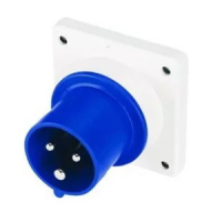 Вилка кабельная панельная 32A 230V 2P+E IP44 синий DKC