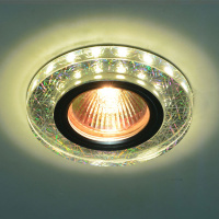 Светильник встраиваемый 35Вт GU5,3 + 3Вт LED Зеркальный прозрачный IMEX