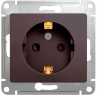 Розетка с заземлением 16A 250В механизм Systeme Electric Glossa Графит