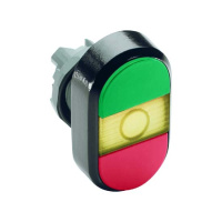 Кнопка двойная MPD4-11Y зеленая/красная желтая линза с текстом START/STOP ABB