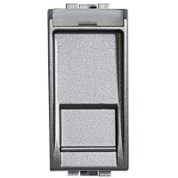 Розетка компьютерная RJ 45 cat 5E UTP Bticino Living Light Алюминий