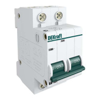 Автоматический выключатель 2P 25 A C 4,5kA DEKraft ВА-101