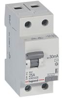 Устройство защитного отключения 2P 25A тип AC 30mA Legrand RX3