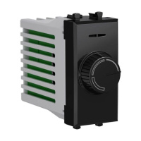 Диммер поворотный модульный, "Avanti", "Черный квадрат", 1 модуль DKC