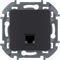 Розетка компьютерная RJ 45 - категория 6 - UTP IEK Inspiria Антрацит