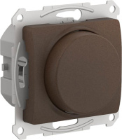 Светорегулятор (диммер) повор-нажим LED RC 315Вт механизм Systeme Electric Glossa Шоколад