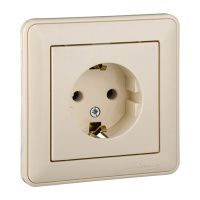 W59 Розетка с заземлением без шторок, 16А, в сборе, слоновая кость Schneider Electric