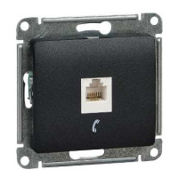 Розетка телефонная RJ11 Systeme Electric Glossa Антрацит