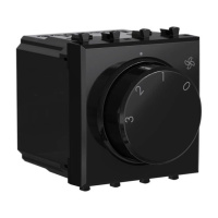 Механизм управления вентиляторами модульный, "Avanti", "Черный квадрат", 2 модуля DKC