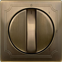 Накладка регулятора частоты вращения 3-тактного Merten System Design Античная латунь