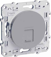 Розетка RJ45 кат.5e неэкранированная Schneider Electric Odace Алюминий