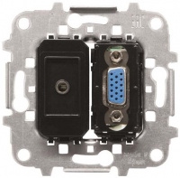 Механизм разъёма VGA+minijack ABB NIE Sky