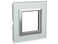 Рамка из натурального стекла, ,"Avanti", светло-серая, 2 модуля DKC