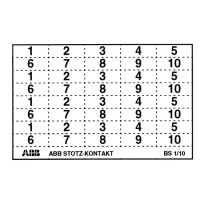 Система маркировки с цифрами 2x1–20 лист 40 наклеек ABB BS 1/20