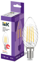 Лампа светодиодная свеча CT35 витая 7Вт 230В 3000К E14 серия 360° IEK