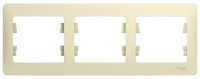 Рамка 3-постовая горизонтальная Systeme Electric Glossa Бежевый