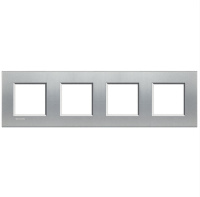 Рамка прямоугольная 4-постовая Bticino Living Light Алюминий