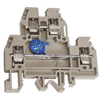 DAS.4/V120, 2х уровневый проходной зажим бежевый 4 кв.мм с варистором между уровнями 120 В DKC