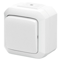 Переключатель кнопочный одноклавишный IP54  ABB Variant+ Белый