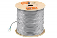 Кабель витая пара F/UTP Cat 6 4х2х23AWG (305м) solid ПВХ серый TDM