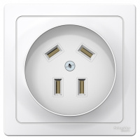 Розетка силовая скрытой установки 3К+З 32A 440В Systeme Electric Blanca Белый