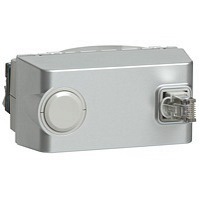 Розетка RJ45 кат. 6 FTP 4 модуля с вытяжным шнуром алюминий Legrand Mosaic