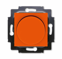 Светорегулятор поворотно-нажимной 60-600 Вт R оранжевый / дымчатый чёрный ABB Levit